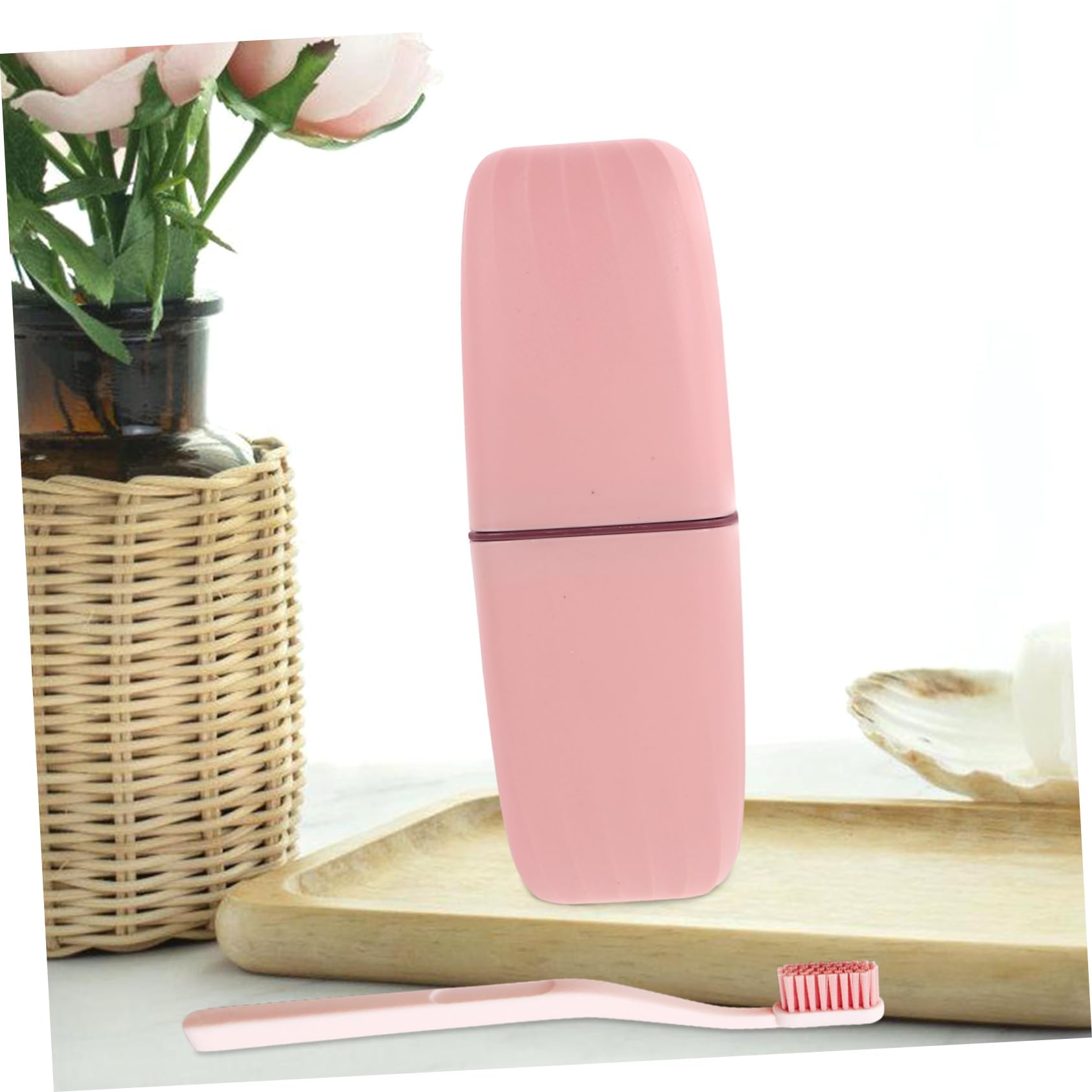 Beavorty 4 Pezzi Di Forniture Da Viaggio Custodia Per Spazzolino Da Denti Porta Spazzolino Bicchiere E Scatola Porta Dentifricio Per Campeggio E Viaggi