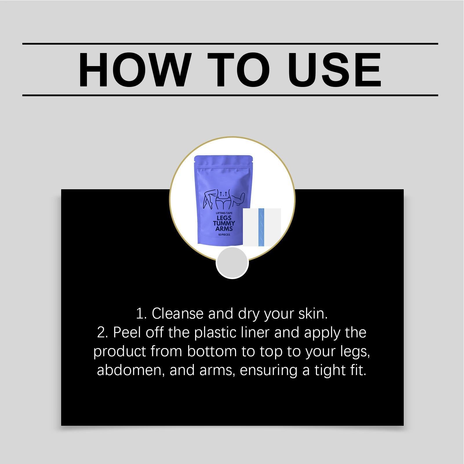 10 cintas de levantamiento corporal para abdomen, brazos, piernas, cinta de piel para cuerpo, cintas avanzadas para el cuerpo, cintas de levantamiento de abdomen Tonees, piernas, barrigas, brazos