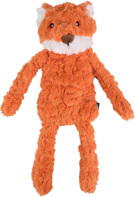 Brinquedo de Pelúcia Raposa Stuffless para Cães CHEWFFON com Apito e Som de Plástico, Nível 1