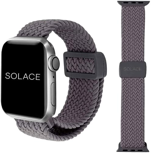 Miniatura 16 de Solace Bands Imperium Adapt Wide Adjustable Nylon Braided Watch Band - Compatible with All Apple Watches - Solace Apple Watch Bands for Women & Men