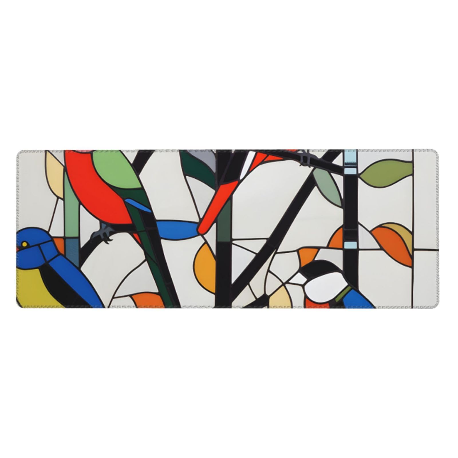 Tapis de souris géométrique oiseau abstrait 80x30 cm haute densité - 8