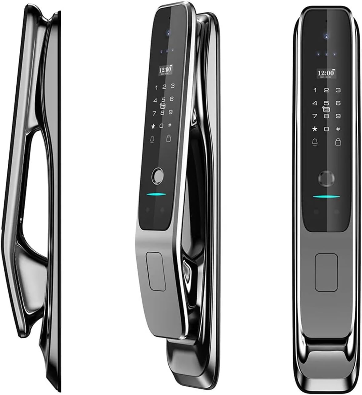 Tuya WiFi 3D Facial Recognition Intelligent Gate Lock Lithium Battery Smart Electronic Lock with Camera