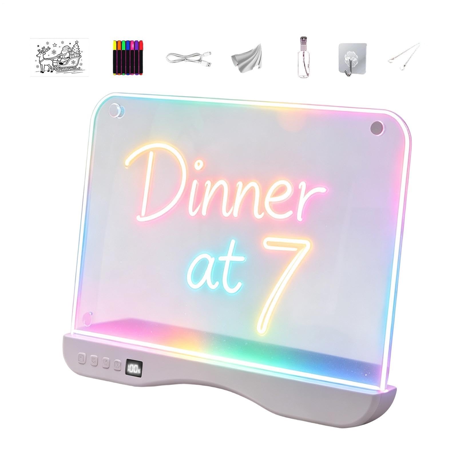 Pizarra Dibujo LED Para Niña Tableta Recargable Y Borrable De Garabatos