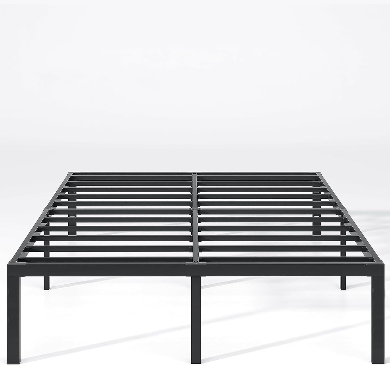 SPNOR 35CM Metal Platform Bed Frame Queen Bed Frame, Steel Slat Support
