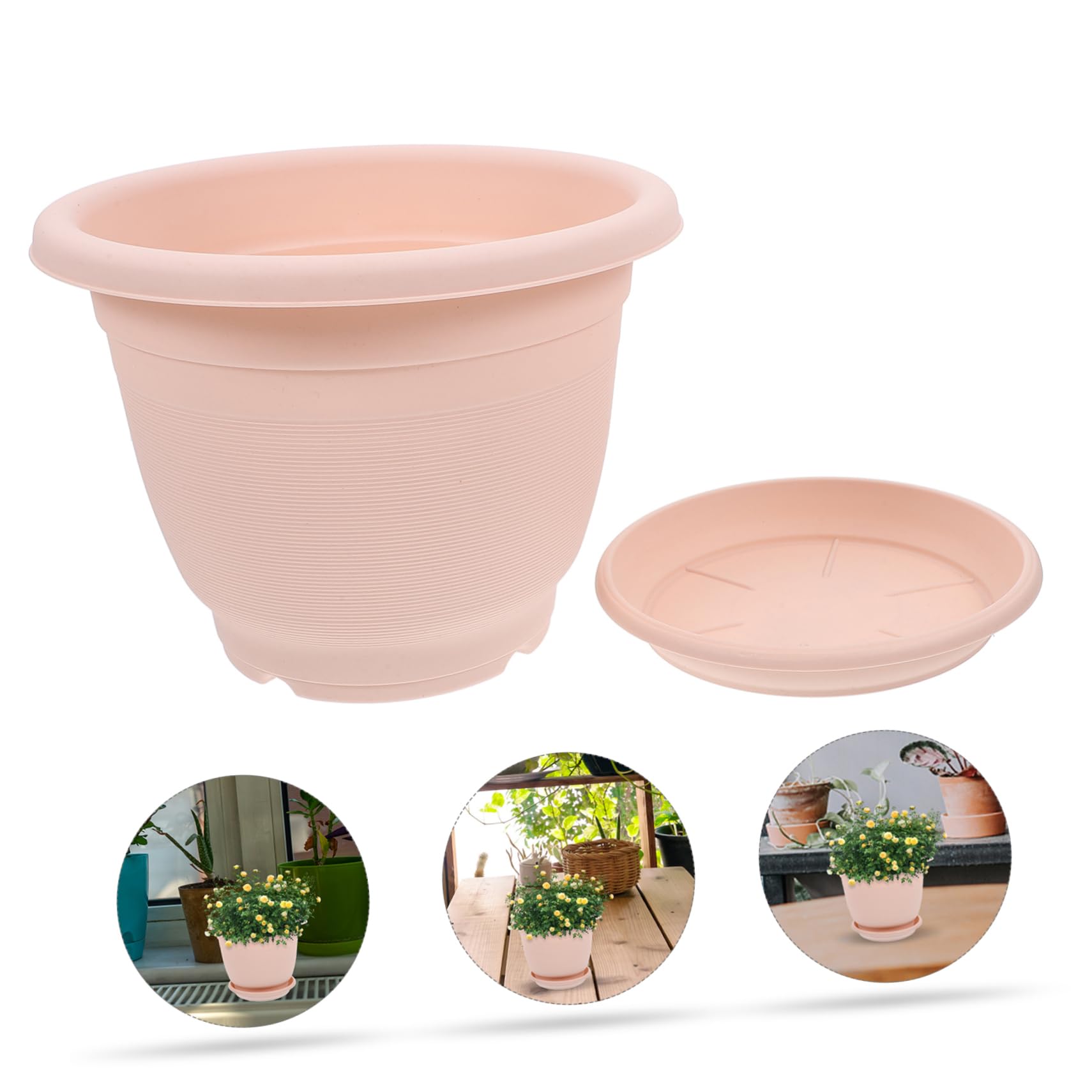 UKCOCO 10 Ensembles Pots de Fleurs Plastique Pots de Plantes Extérieurs Idéaux pour Plantes Jardinage Drainage