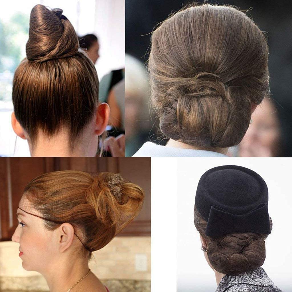 Leeq - 30 retine per capelli invisibili con bordo elastico per fissare parrucche, capelli e chignon, colore caffè