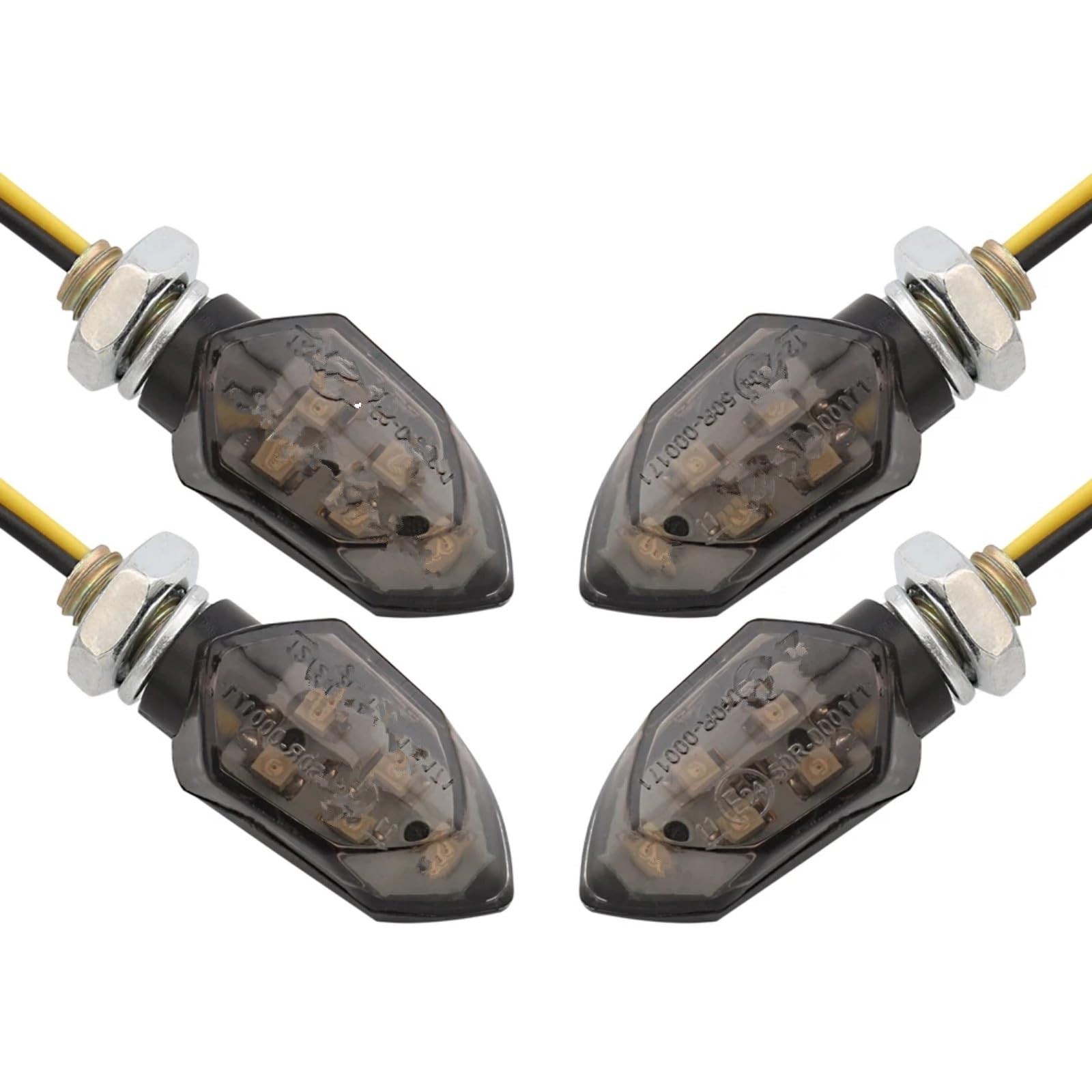 Compatibile Con 4PCS Indicatore Di Direzione Per Obiettivo Moto 12V Indicatore Lampeggiante Ambrato A Due Fili