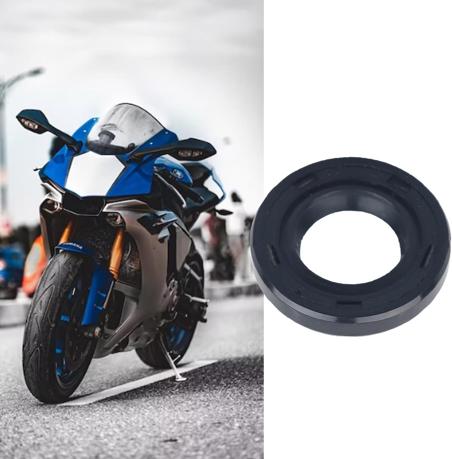 Black Crankcase Gear Shifter Shaft Oil Seal Rubber Sealing Rings for TTR125 YZ125 Blaster200 YZ85 Replaces 93101-12173-00 Shifts Shaft Oil Seal Drive Train, Powersports Seals