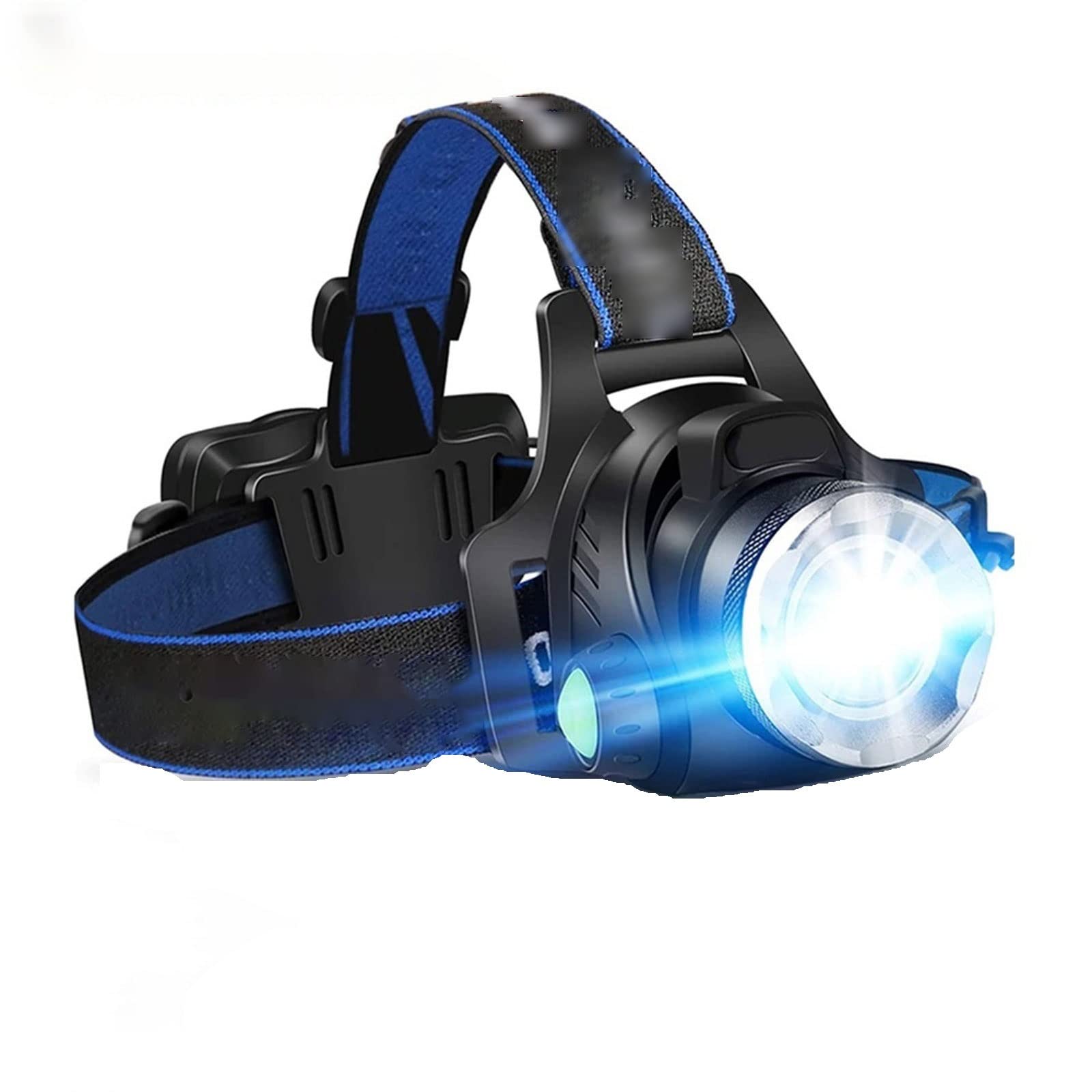 Headlight 2500 0LM قوي قاد مصابيح الأمامية USB DC شحن مصباح الرأس المقاوم للمصباح المقاوم للماء استخدم 18650 مصباح أمامي قابل للتكبير بالبطارية للتخييم