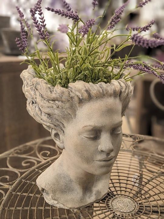 Generisch Grosse Garten BÜSTE Statue Frau Figur PFLANZTOPF BLUMENTOPF LANDHAUSSTIL NEU
