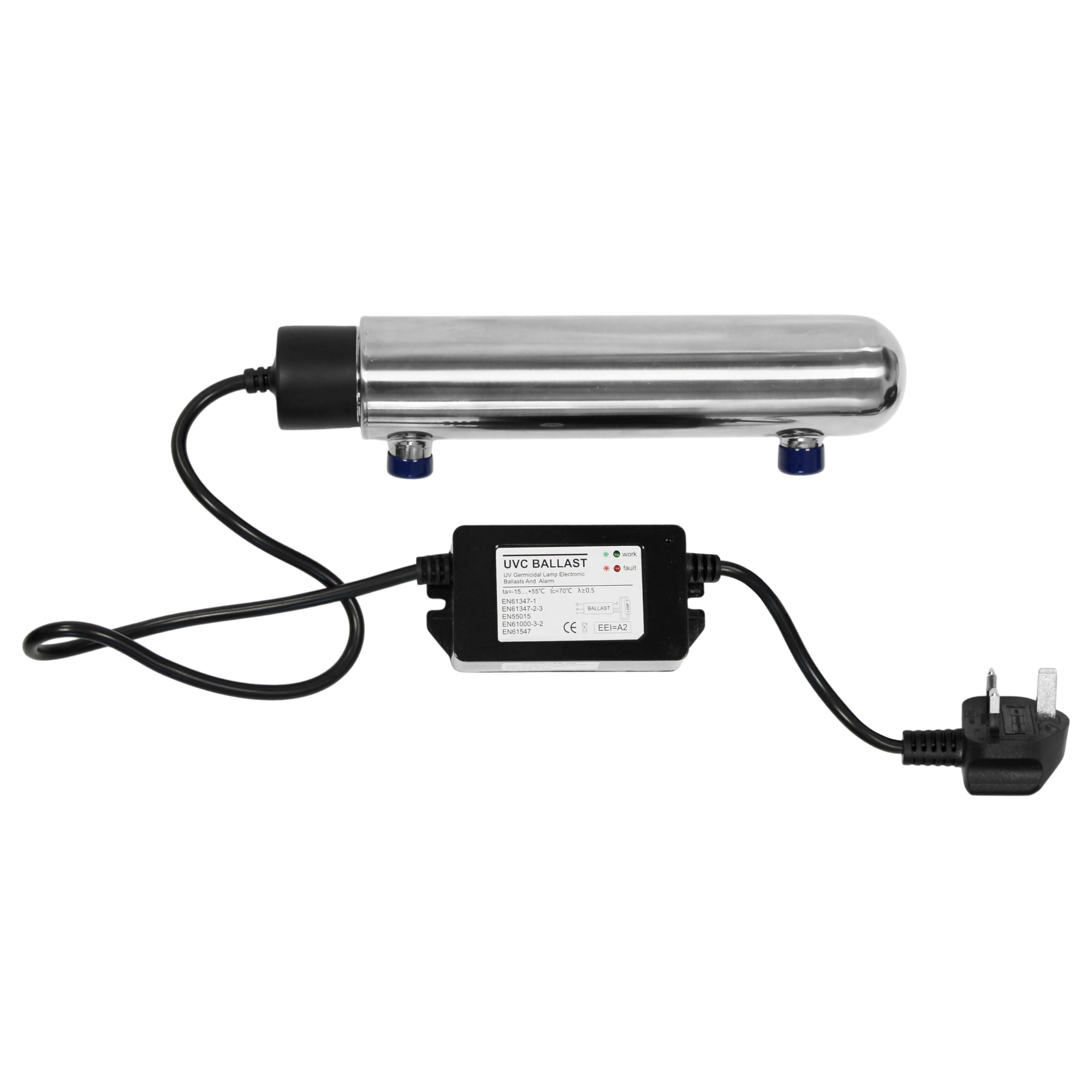 6W Ultraviolet UV Steriliser System – Compact Stainless Steel Water Purifier for Home & Small-Scale Applications | 1/4" BSPT Female Ports
