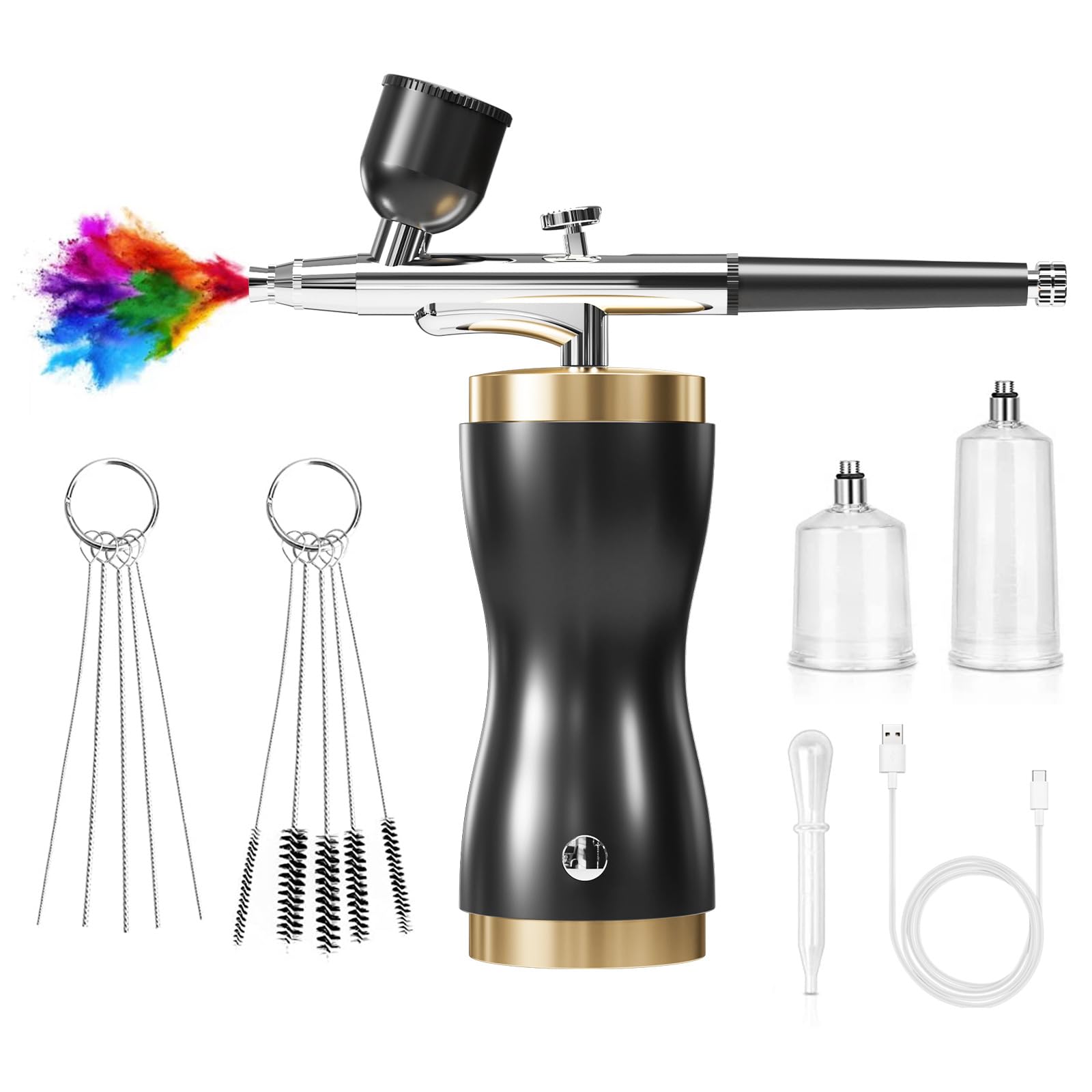 Hsioluted Electric Sprayer with Ergonomic Grip Suitable for Artists Hobbyists Professional Painting Crafting Tasks Airbrushing for Art Projects
