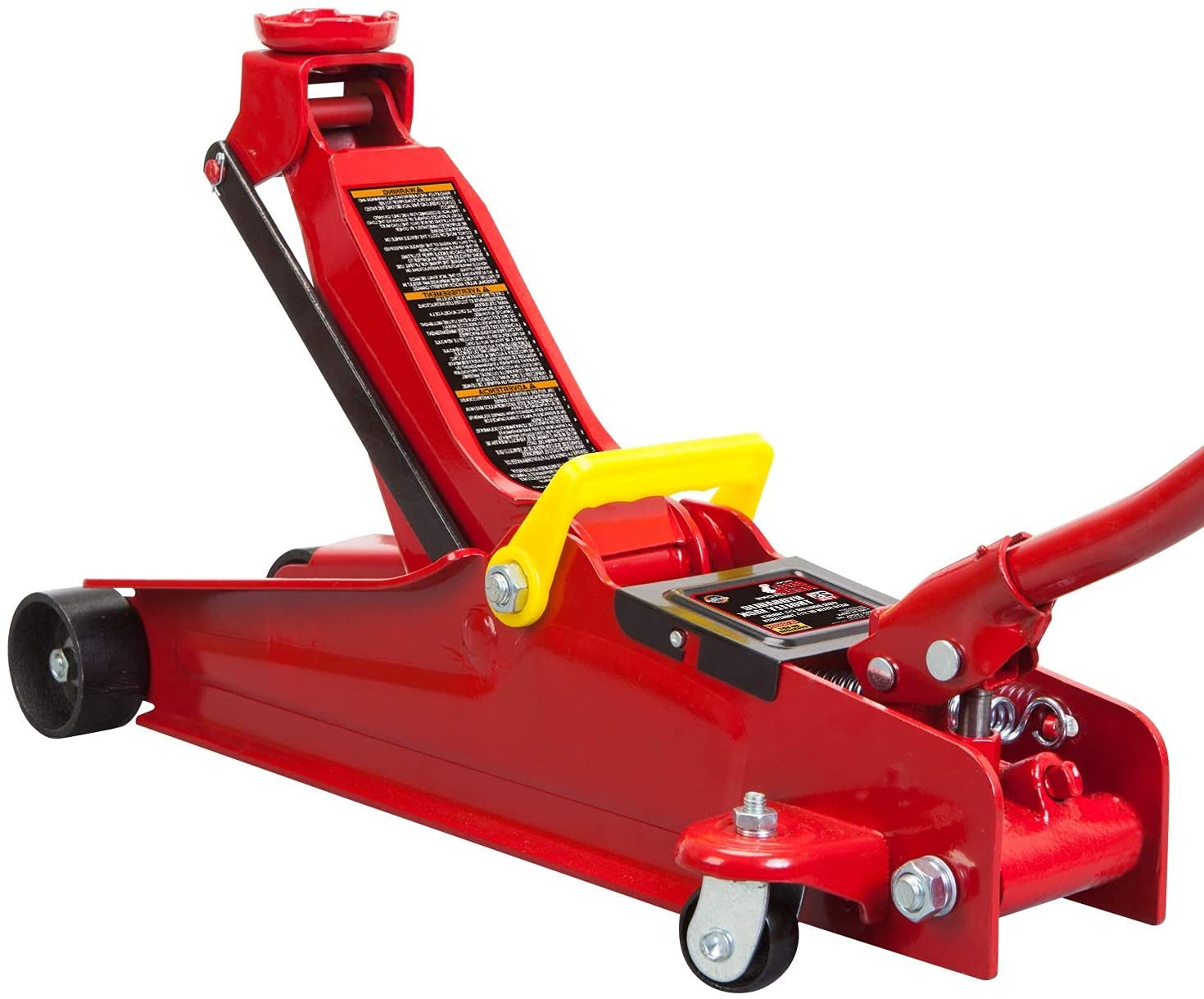2.5 Ton (5,000 lb) Capacity Hydraulic Low Profile Trolley Service/Floor Jack with Single Piston Quick Lift Pump, Red