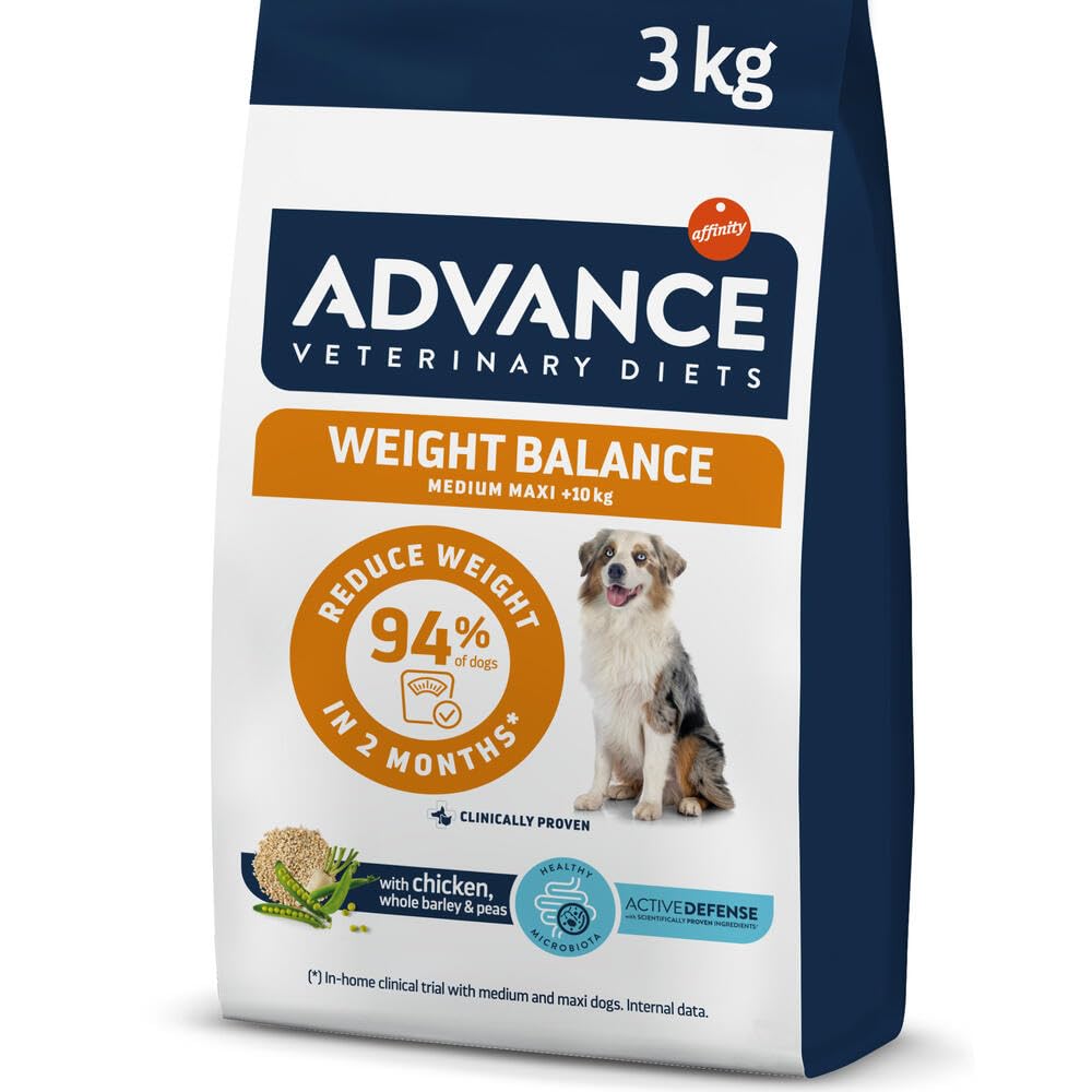 Advance Veterinary Diets Weight Balance Medium/Maxi | Dry Food for Medium and large breed Adult Dogs | Excessive body weight | 3kg
