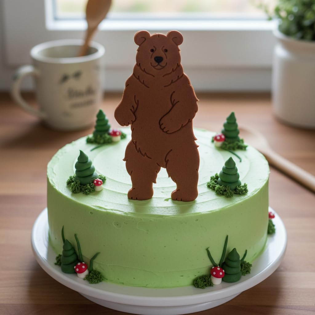 BAKERLOGY Standing Bear Cookie Cutter – Woodland Wildlife Baking Tool for Camping, Zoo Trips & Nature Lovers