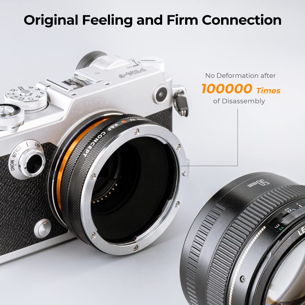 K&F CONCEPT Lente Mount Adattatore EOS-M4/3 IV Manuale Fuoco: Compatibile con Compatibile con Canon (EF/EF-S) Lente a Micro Quattro Terzi (M4/3) Mount Corpo Fotocamera