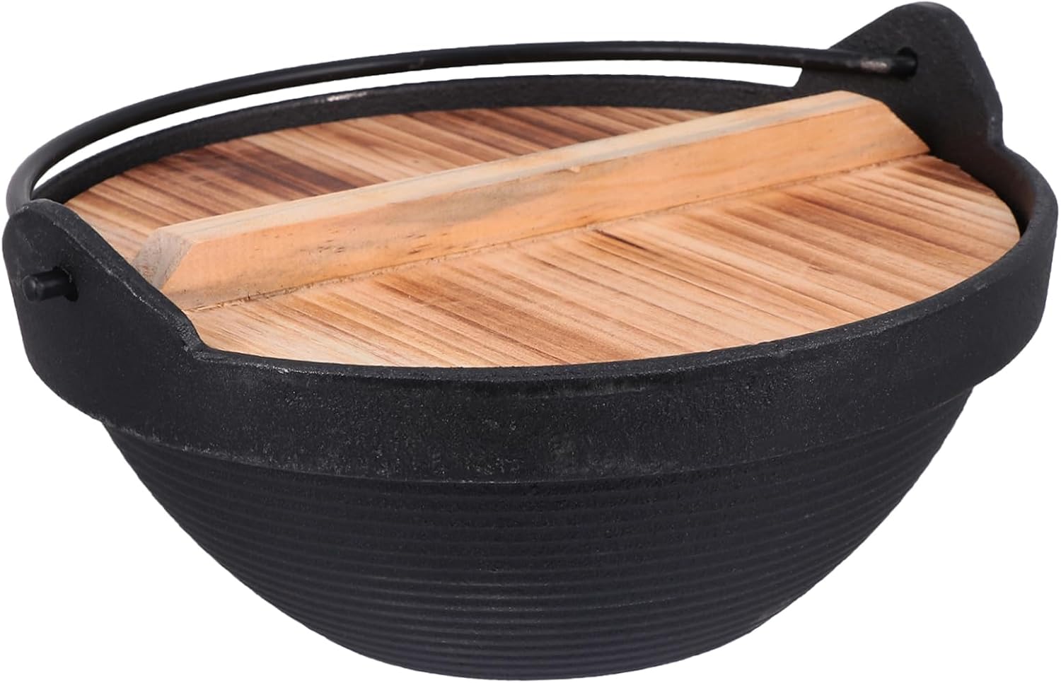 1Set Outdoor Cast Iron Pot with Lid Lightweight Camping Cooking Pot for Backpacking Family Gatherings and Picnics Hanging Cookware for Easy Use