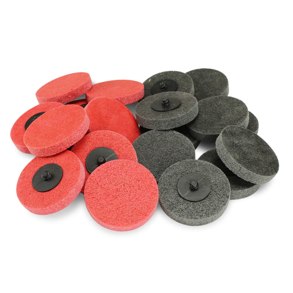 BHA Discos de cambio rápido de preparación de superficies, 3 pulgadas, paquete de 10 (rojo fino)