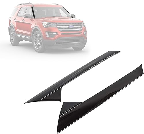 Miniatura 10 de Moldura exterior izquierda del parabrisas compatible con Ford Explorer 2011-2019 de 4 puertas de repuesto para BB5Z-7803145-AA, BB5Z-7803137-AB con