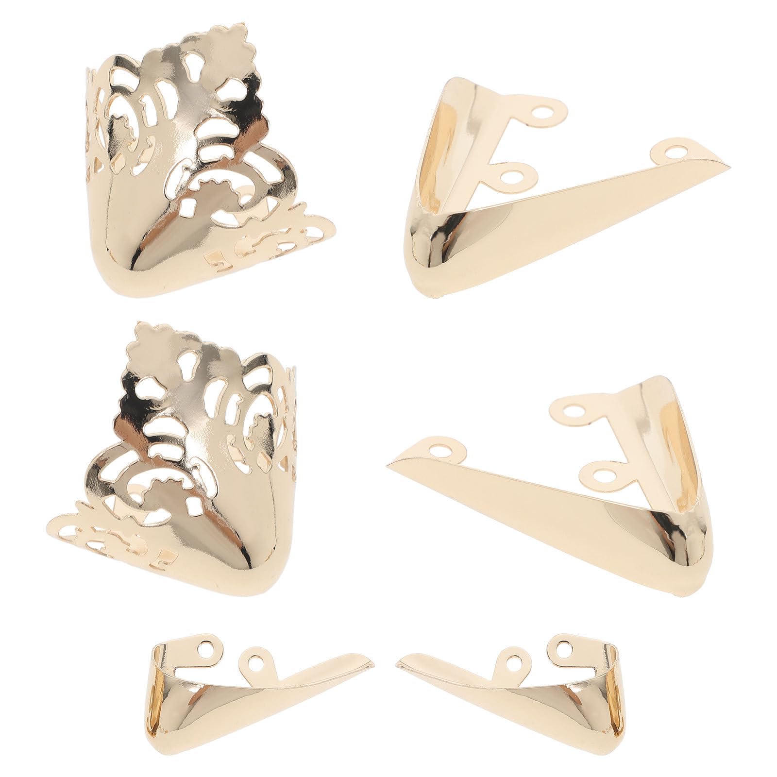 SUPVOX Protectores de Punta de Tacón Metálicos para Tacones Altos, Cubre Puntas Dorados Tamaño 7, 11 y 25, 3 Pares Resistentes para Proteger Dedos y Calzado Elegante