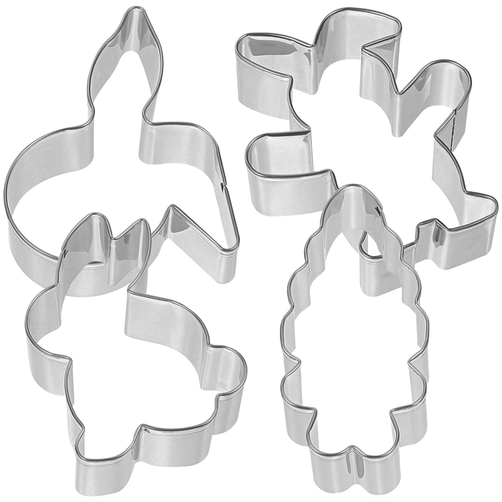 Cabilock 5 Sätze Keksausstecher Für Ostern Osterhasen Ausstechform Keksform Ostern Kreis-ausstecher Donut-ausstecher Blech Lebkuchen Backformen Keks Schneiden Rostfreier Stahl 4 Stück * 5