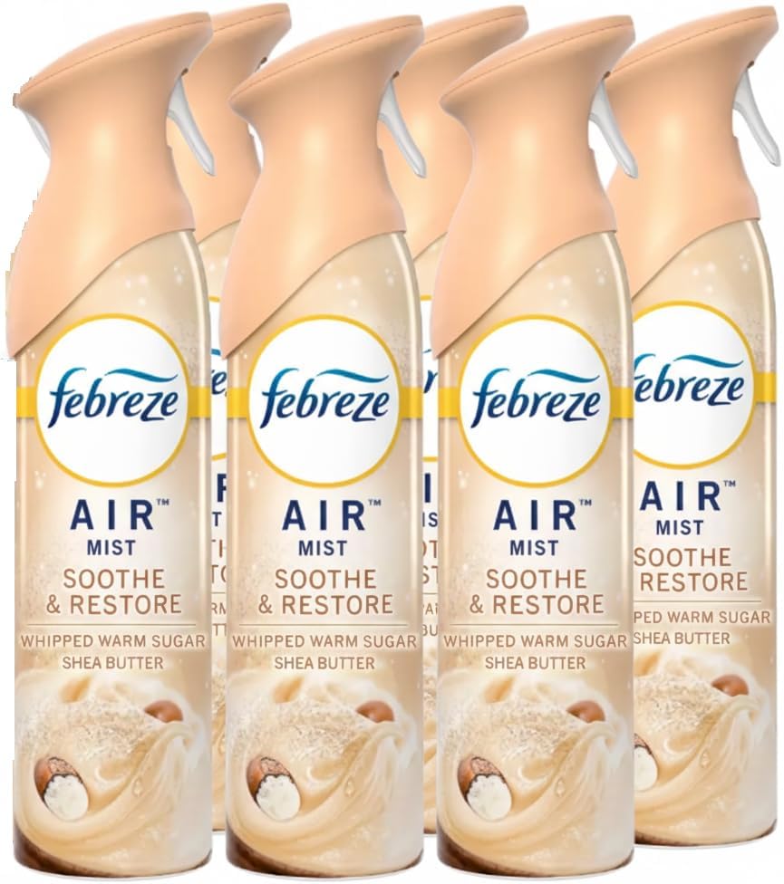 Febreez Air Freshener Spray, Odor-Fighting Room 8.8oz, 6 pack (Soothe & Restore)