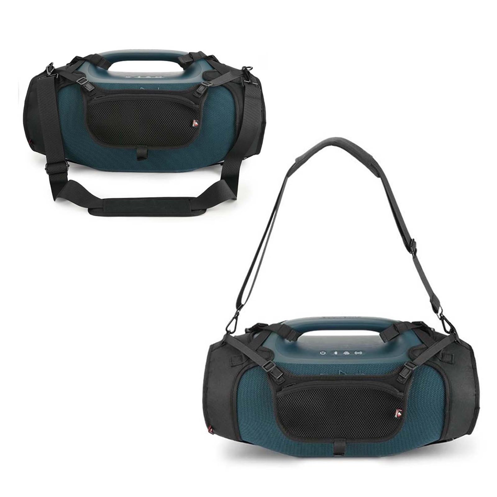 Tragbare Schutzhülle kompatibel mit JBL Boombox 4, Netz-Nylon-Abdeckung, Schultergurt, Schlinge mit Front-Pounch, Outdoor-Lautsprecher-Zubehör