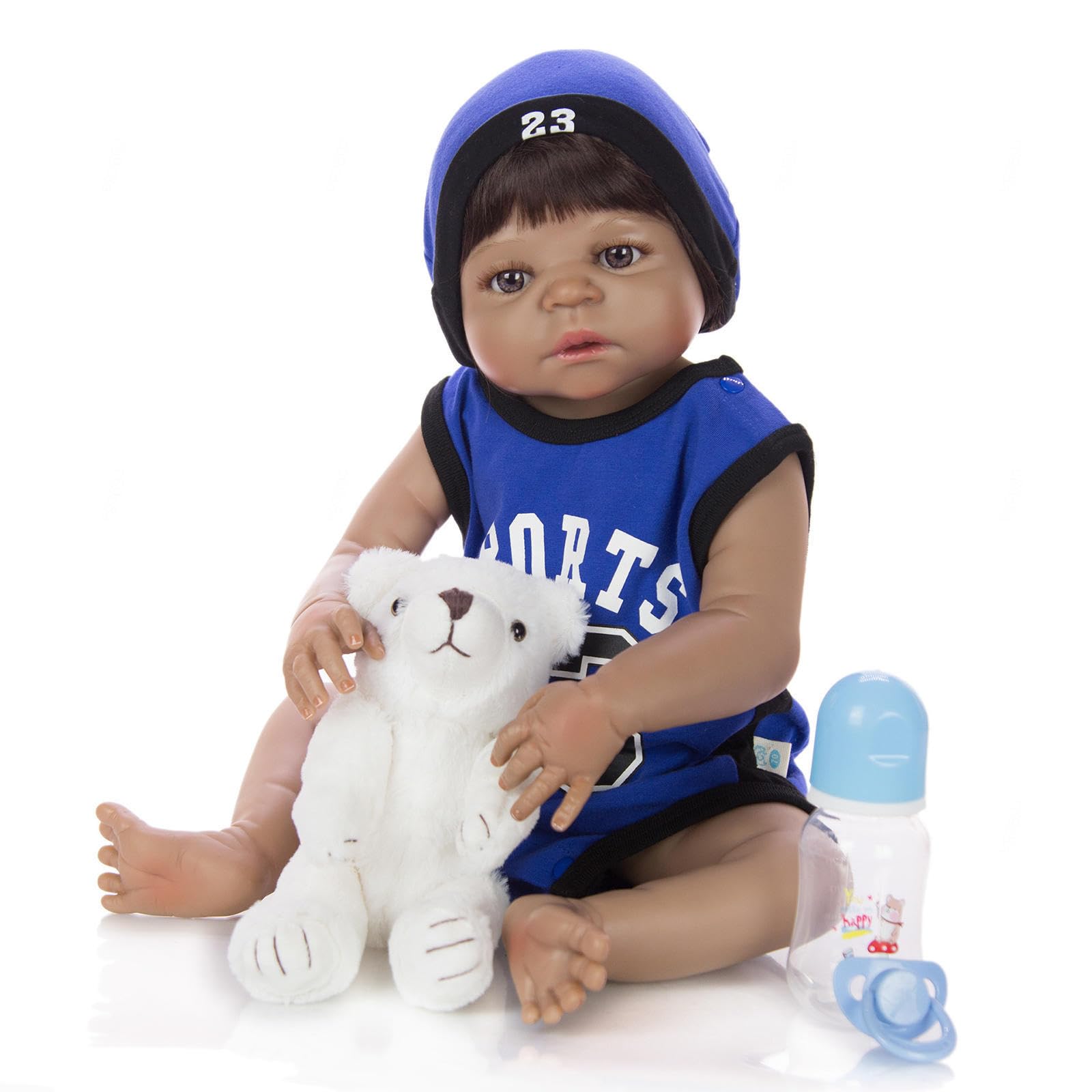 リボーンドール 男の子　おた⭐︎ Amazon.co.jp: 黒のリボーンドール, 20インチ 50cm リアルドールボーイ