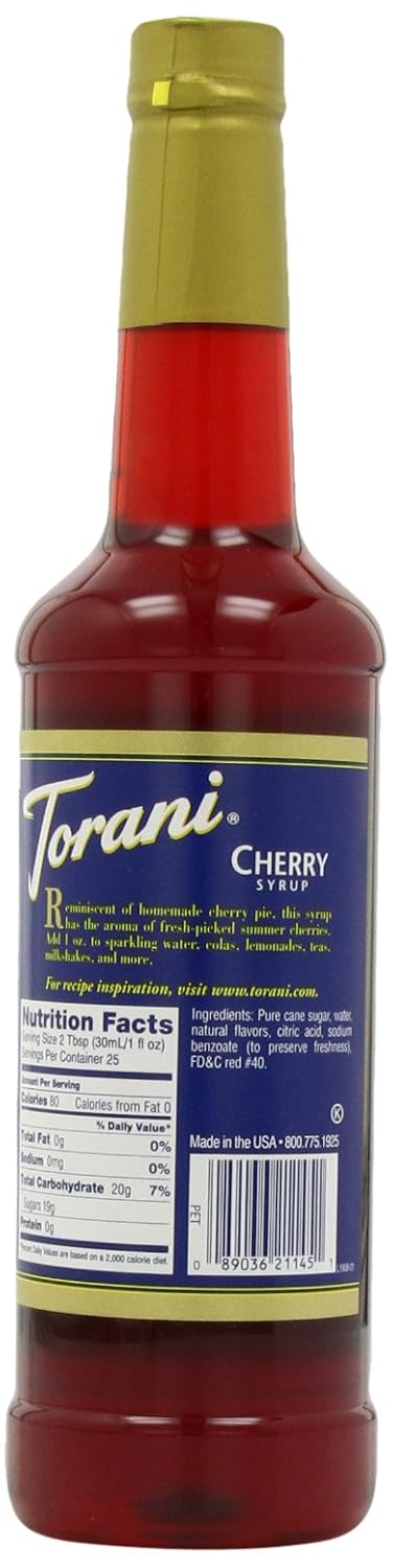 Torani Syrup, Cherry, 25.4-Ounce Bottles (Pack of 3)