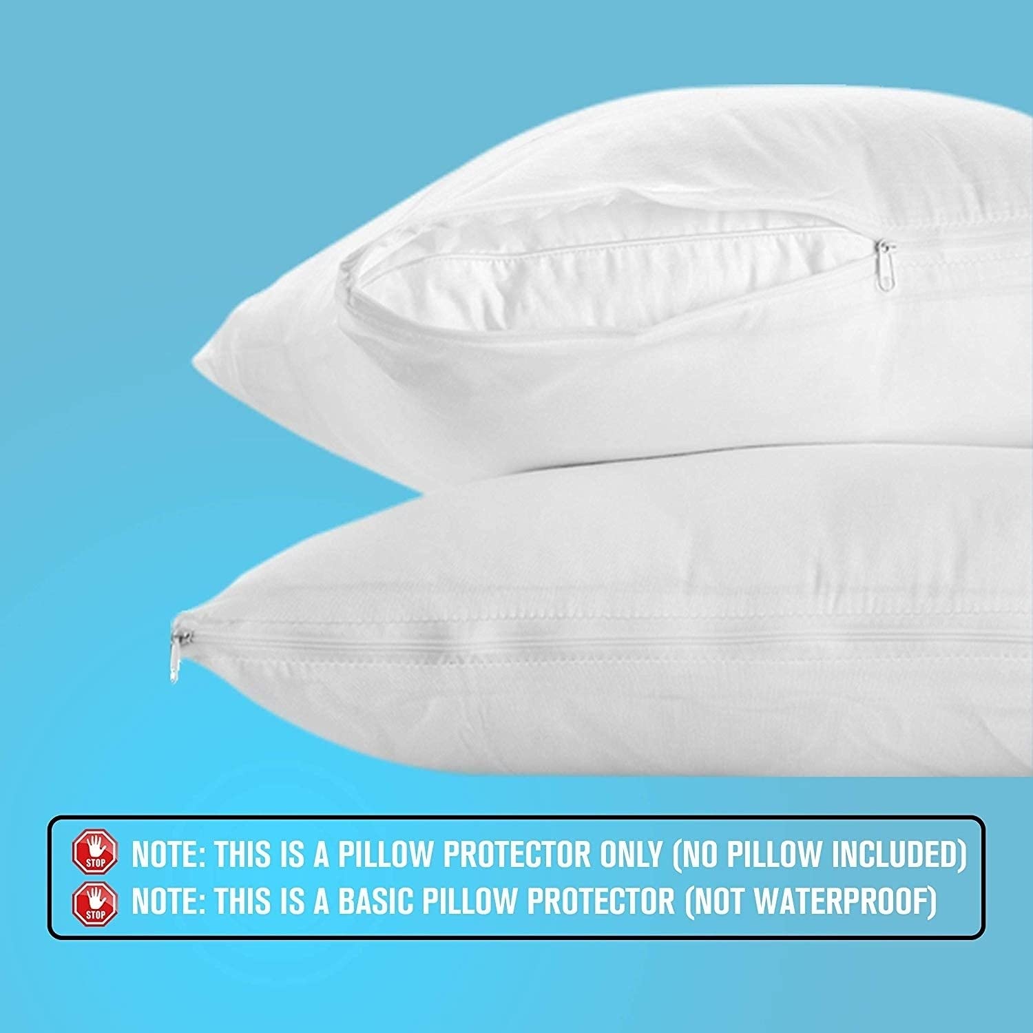 Protector de almohada con cremallera – Set de 2 – Poly/Algodón
