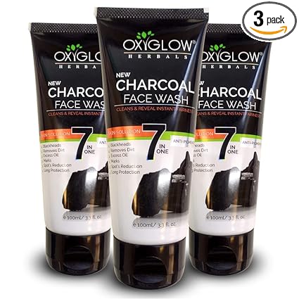 Activated Charcoal Face Wash|Deep Exofilation| Removes Blackheads & Whiteheads| Pore Cleansing Face wash 100Gram(Pack of 3)
