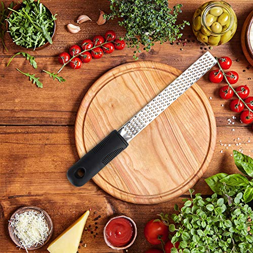 Best Lemon Zester Tool, Stainless Steel Zester Grater with Handle, Zester Grater, Lemon Grater, Food Grater, Lemon Zesters for Kitchen for Parmesan Cheese, Ginger, Garlic, Nutmeg