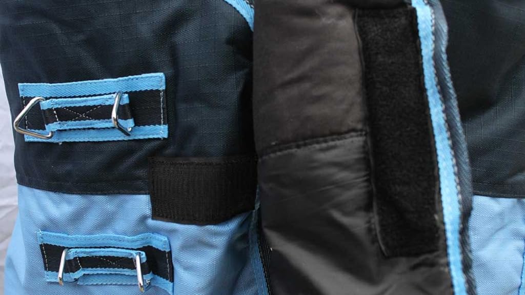 Brama-West Blizzard - Manta para caballo (1200 D/200 g, cuello alto, talla 155), color azul