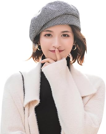 Classic Beret Hats for Women Painter Vintage Classic Fedora Brimless Fall Warm Caps