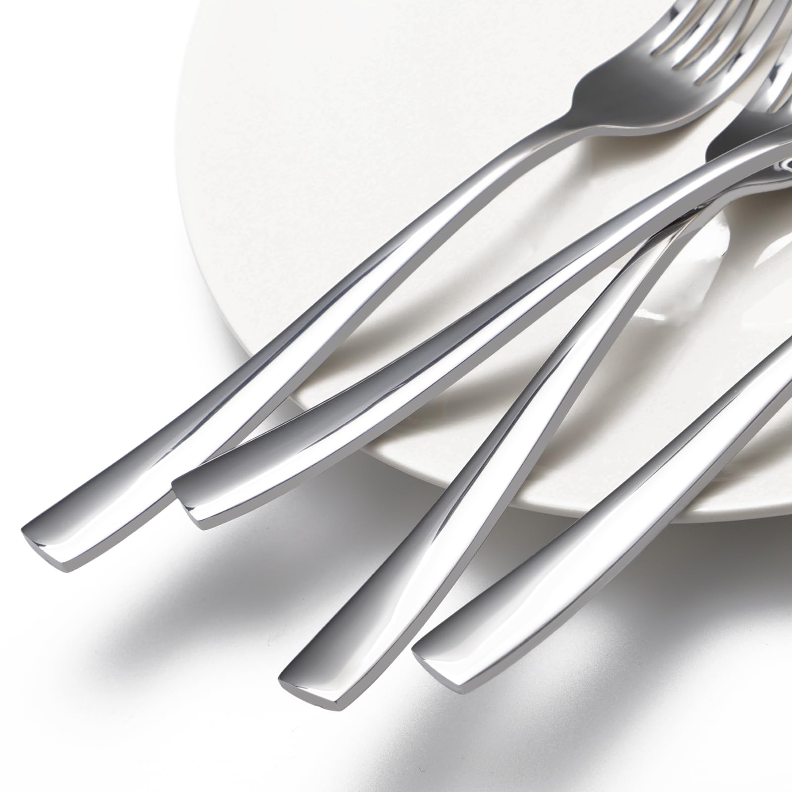 8-Piece Dinner Forks Set, Food Grade Stainless Steel Silverware Fork, Flatware Forks Use for Home, Kitchen, Restaurant, Dishwasher safe - 8.1 Inches — Amazon image 5