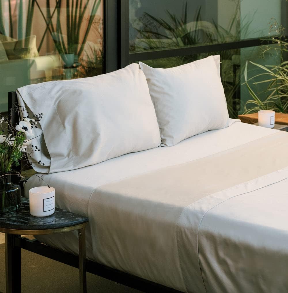 Jennifer Adams 400 Thread Count Cotton Sateen Sheet Sets (King, Birch)