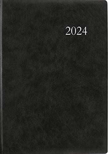 ZETTLER Terminbuch anthrazit Buch & Taschenkalender 2024, im Format A4 (21 x 29,7 cm), Monatskalender, Bürokalender