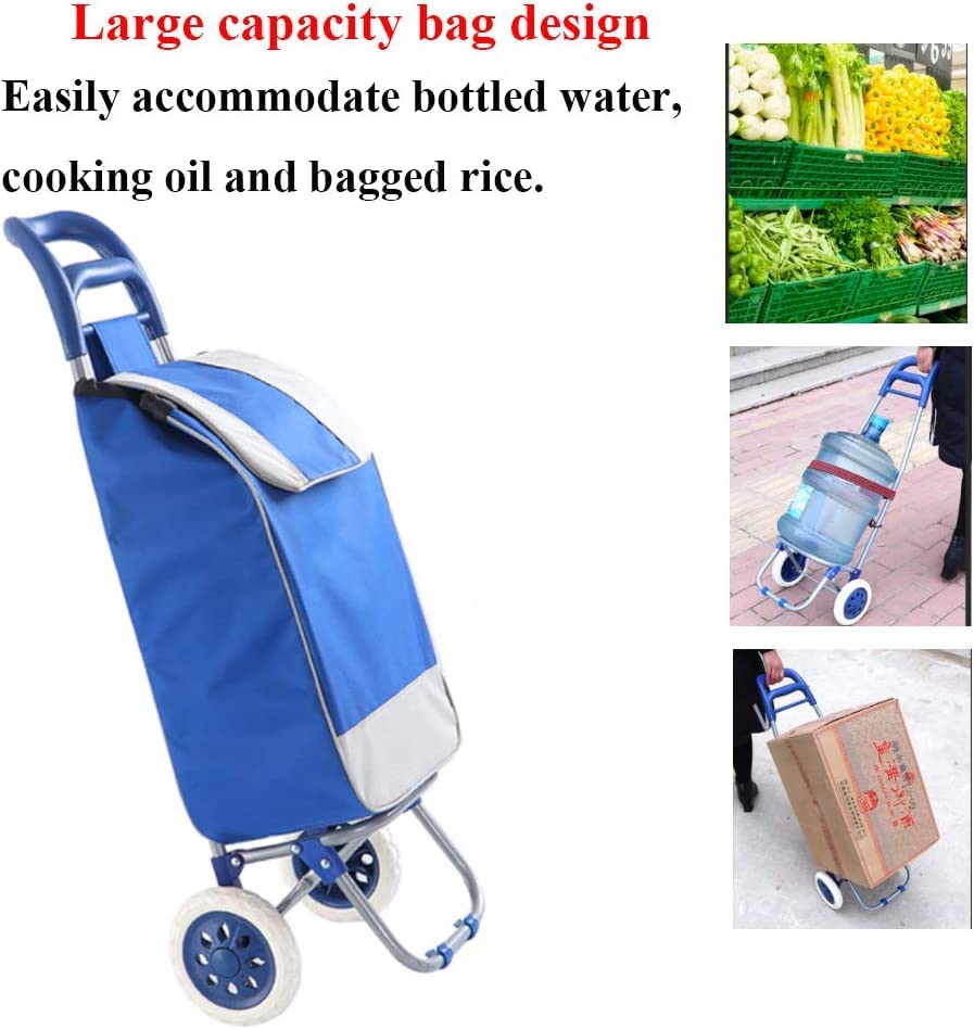 Einkaufstrolley Zusammenklappbarer, Leichter Einkaufstrolley Mit Tasche Mit Großem Fassungsvermögen, Wasserdichter… – Bild 4