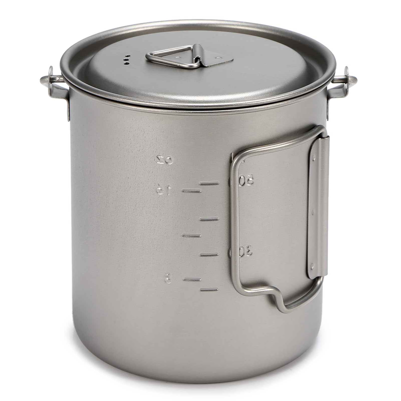 Kubek Tytanowy 400/750 Ml z Pokrywką - Naczynie Kempingowe na Herbatę, Kawę i Wodę do Wędrówek, Pieszych Wycieczek i Pikników