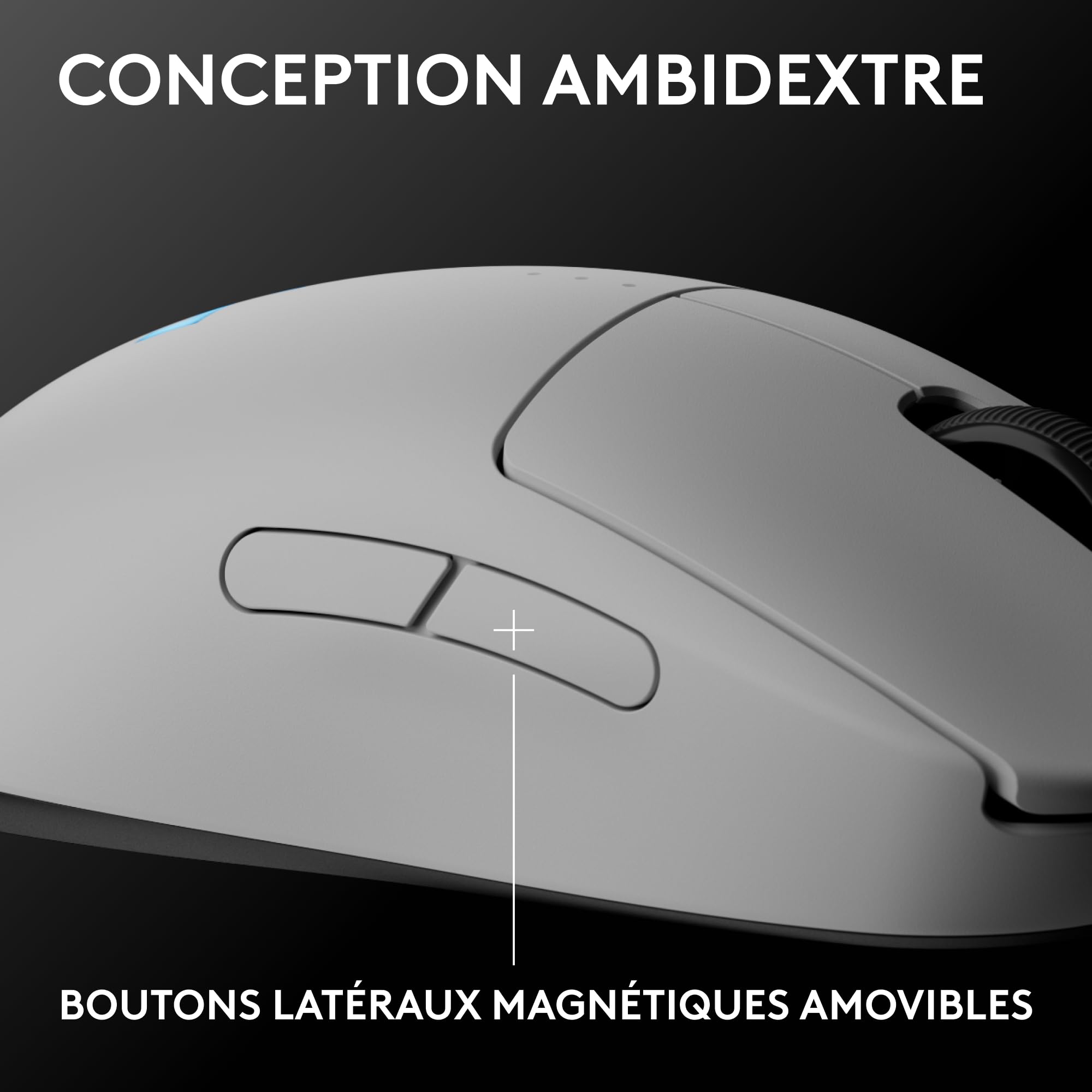 Logitech G Souris de Jeu sans Fil Pro 2 Lightspeed, jusqu'à 4 Boutons latéraux magnétiques Personnalisables et commutables, Chargeur USB-C, capteur 32k DPI pour pour PC/Mac.