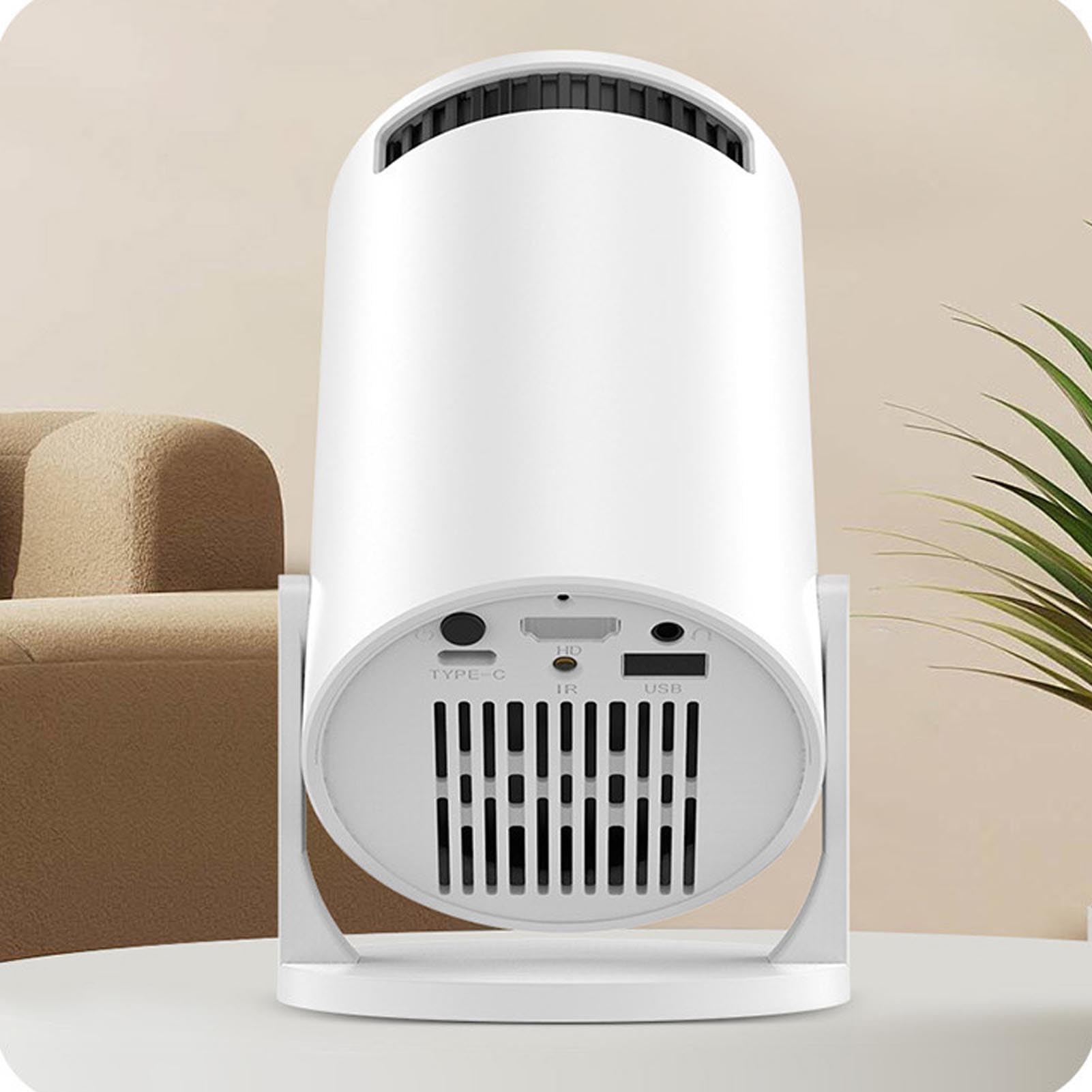 VBESTLIFE Mini Projecteur, Vidéoprojecteur pour Chambre à Coucher, Projecteur WiFi Portable avec Haut-Parleur intégré, Natif 1080P, Prend en Charge Les Smartphones/clés TV