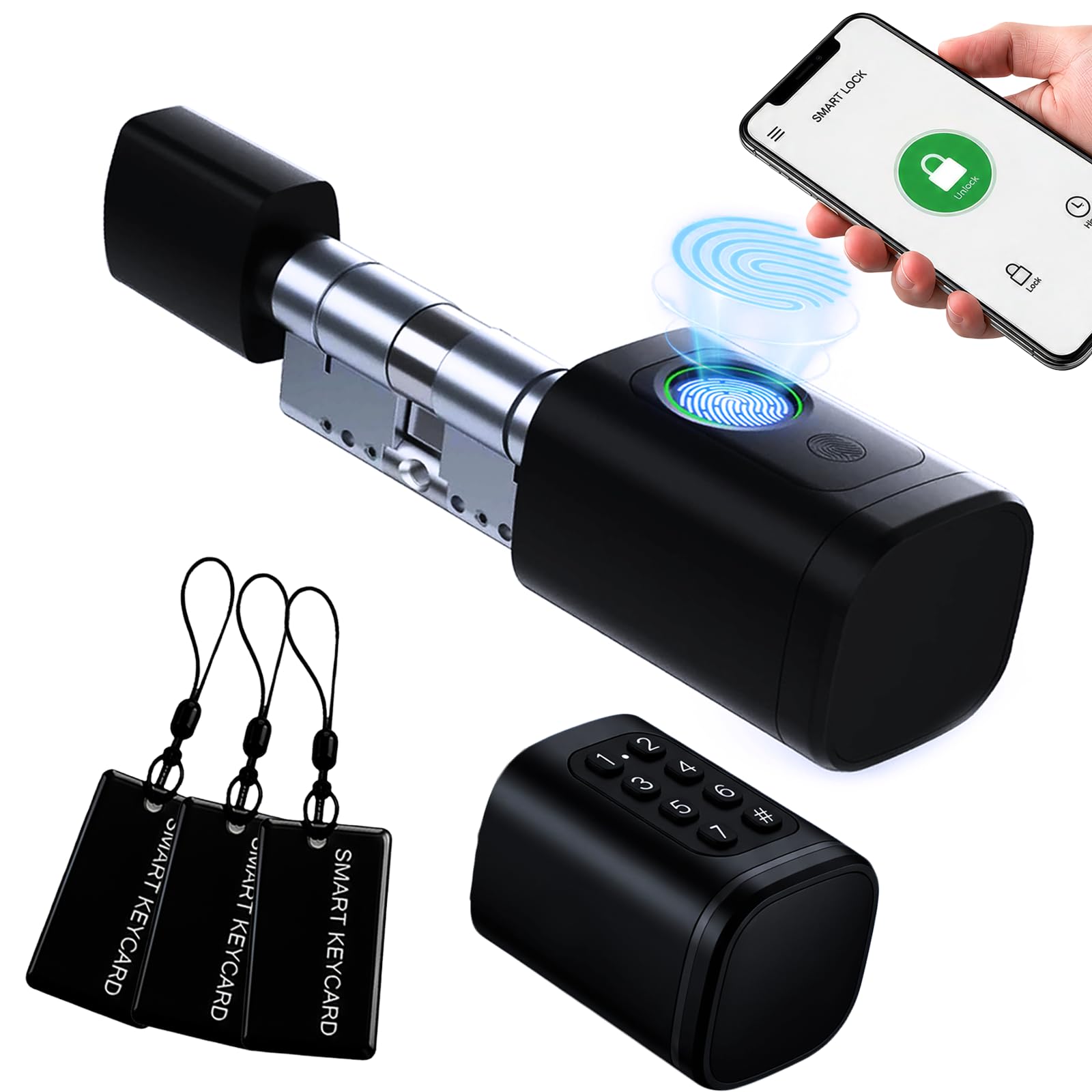 Smart Lock Elektronisches Türschloss mit Fingerabdruck und App