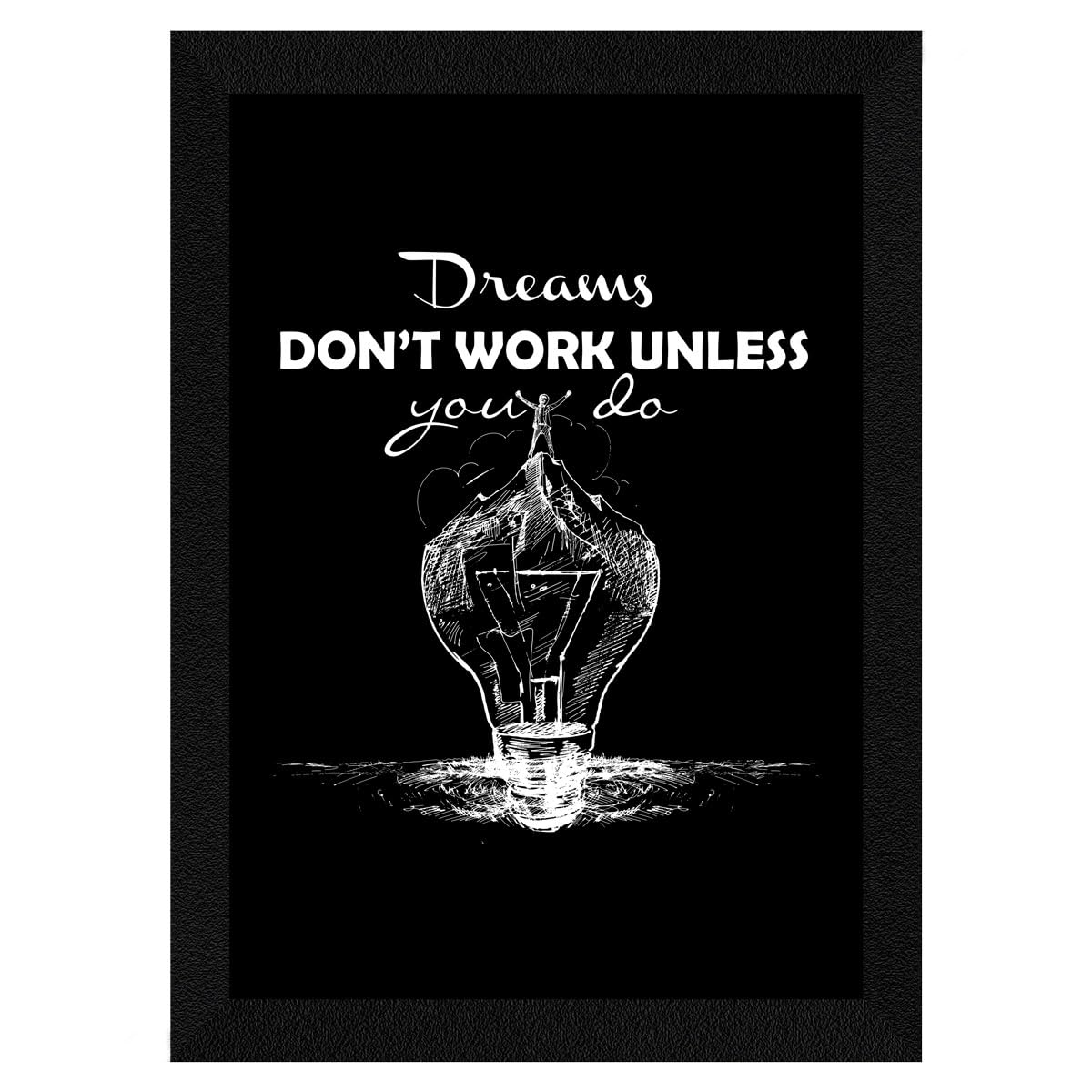 ArtX Paper Motivational Quotes Wall Frames, Inspiring Quotes For Home, Office and Study Room Decor, Multicolor Framed Posters, A4, Set of 1