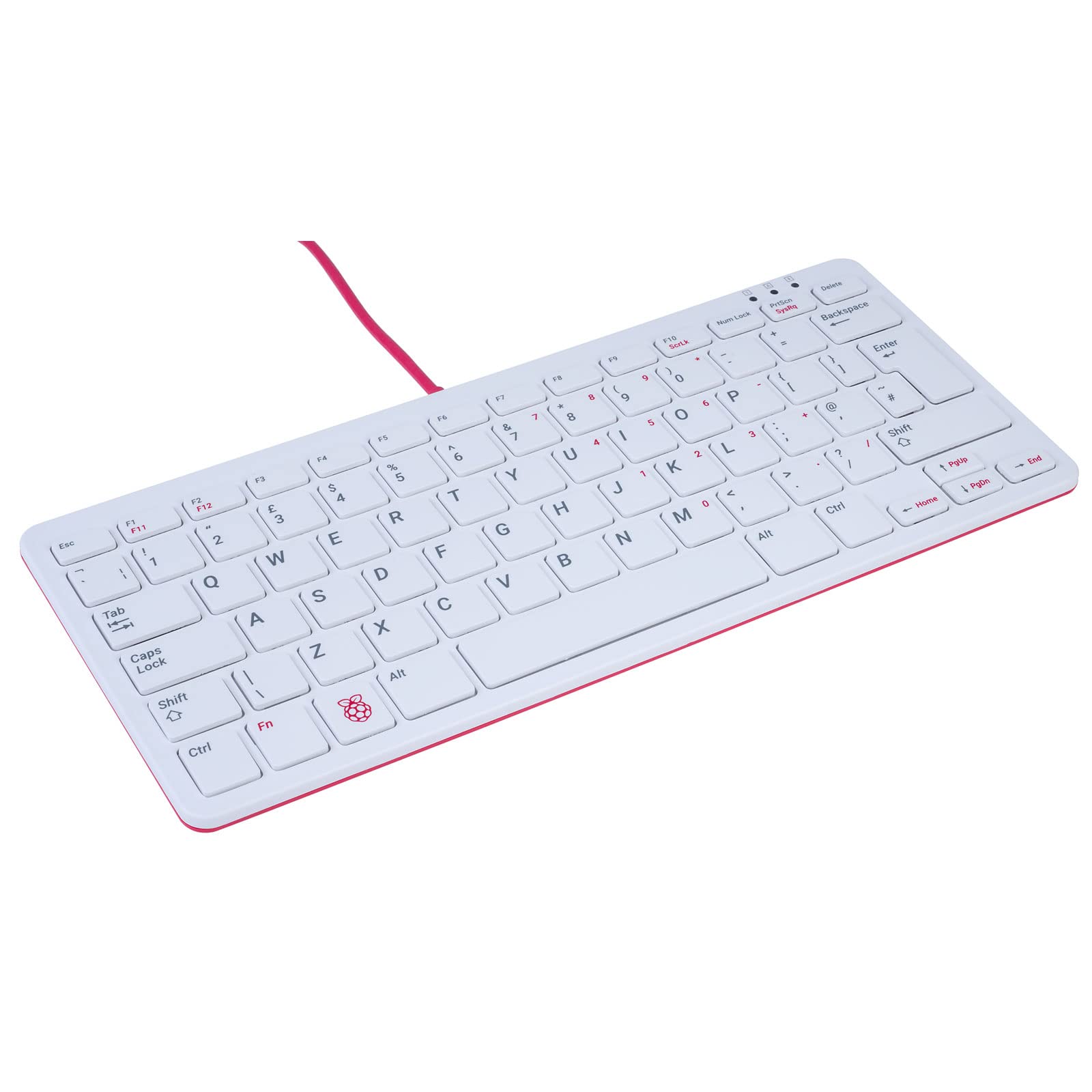 Pi Supply Official Raspberry Keyboard - UK Version (Red/White)