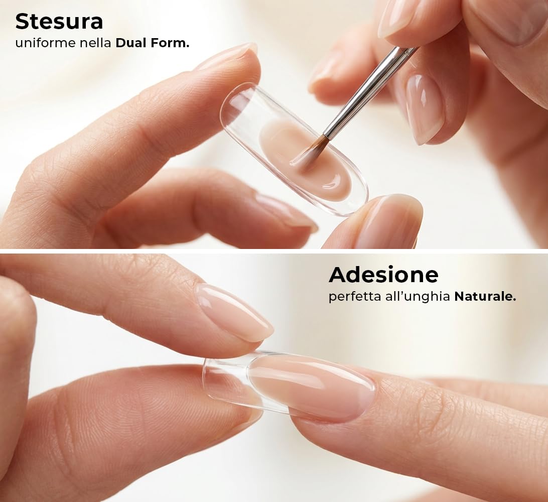 Benail Kit unghie gel completo Nude Acrigel polygel dual form anti-graffio anti-ingiallimento HEMA Free TPO Free Guida Inclusa