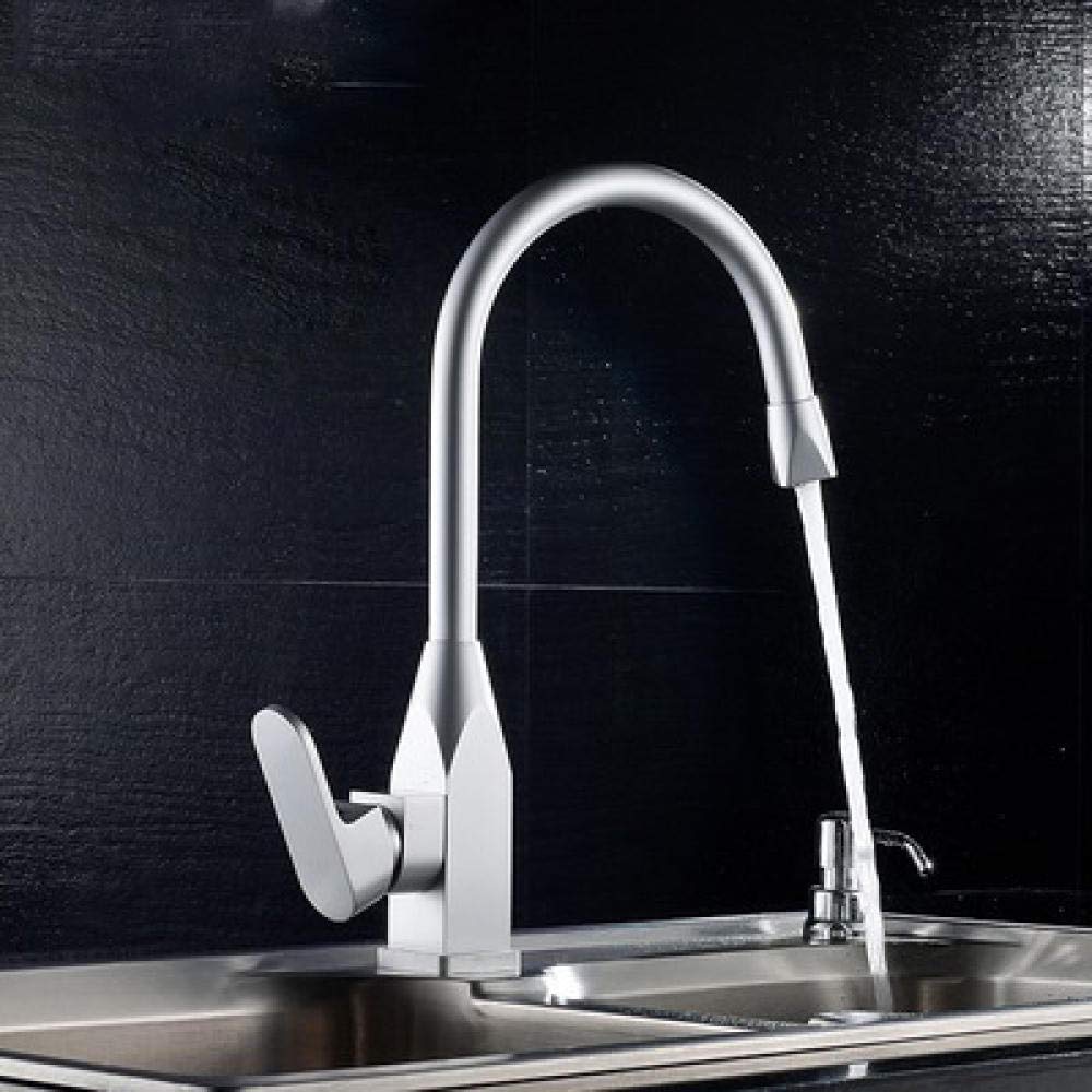 SnamicE Faucets,Space Aluminum Kitchen Faucet Vegetable Bathroom Basin Sink Water Taps Cold Hot Mixer Mixer,A211