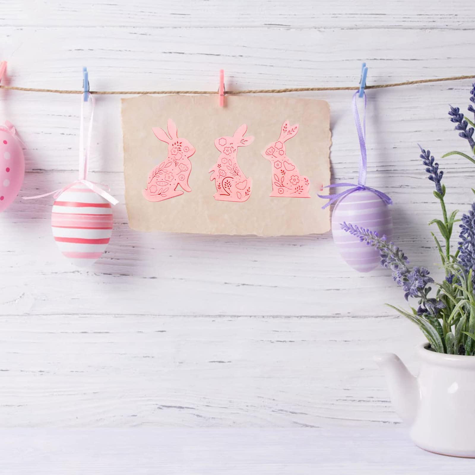 Set 7 Fustelle Pasquali - Stampini Uova E Coniglietti Per Scrapbooking E Lavoretti DIY - Foto 5