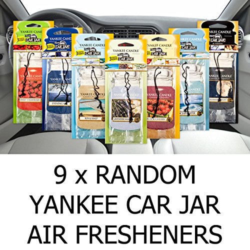 Yankee Candle Amazing Value Pack 9 x Assorted Car Jar Air Hanging Air Fresheners