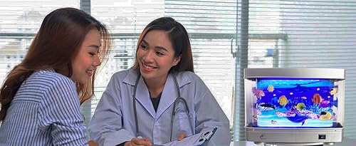 Miniatura 9 de Lightahead Peces tropicales artificiales, delfín, acuario, lámpara decorativa, océano virtual en movimiento (vida marina B)