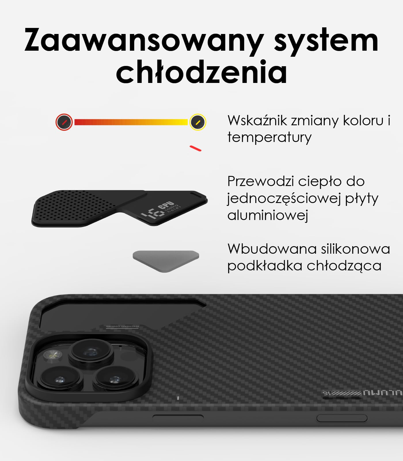 Aulumu A16 Etui z Włókna Aramidowego dla iPhone 16 Pro Max | Ultra Cienkie | Prawdziwe Chłodzenie | Kompatybilne z MagSafe